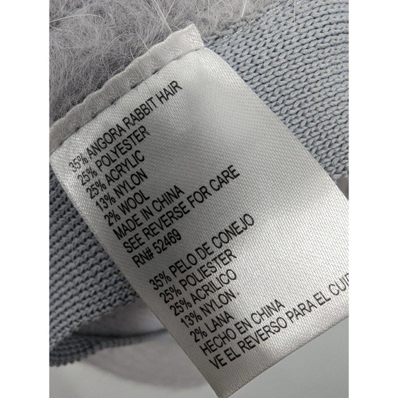 Vintage Women One Size Grey/Silver Rabbit Hair Wool Blend Bucket Hat - Picture 6 of 7